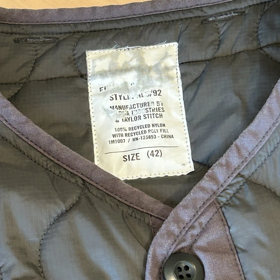 Alpha Industries × Taylor Stitch ALS/92 вкладыш поле куртка мужская 42 - Изображение 3 из 4