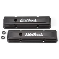 Edelbrock Signature Series Valve Covers 1959-1986 Small Block Chevy 262-400 Edelbrock Signature Series Valve Covers 1959-1986 Small Block Chevy 262-400