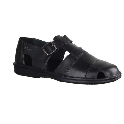 Sioux Gabun Sandale geschlossen, Herren, Schwarz, Leder, supersoft - Sandale