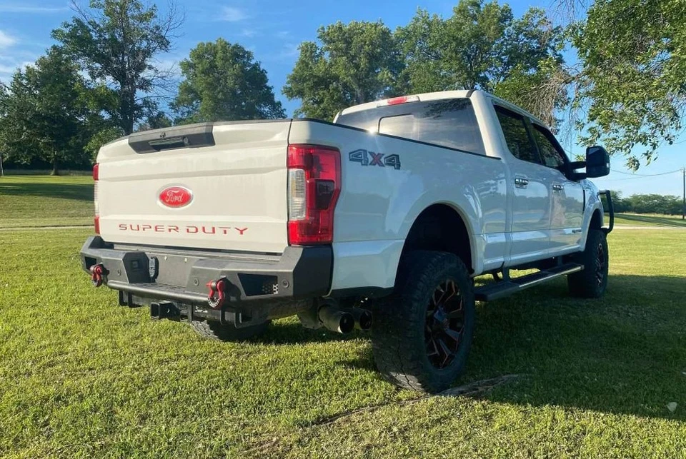 For Ford F-250 Super Duty 17-22 Rear Bumper Ambush Full Width Black Powder Foto 4 de 4