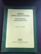    Sheet music/Famous opera duet collection soprano tenor Musica Budapest    