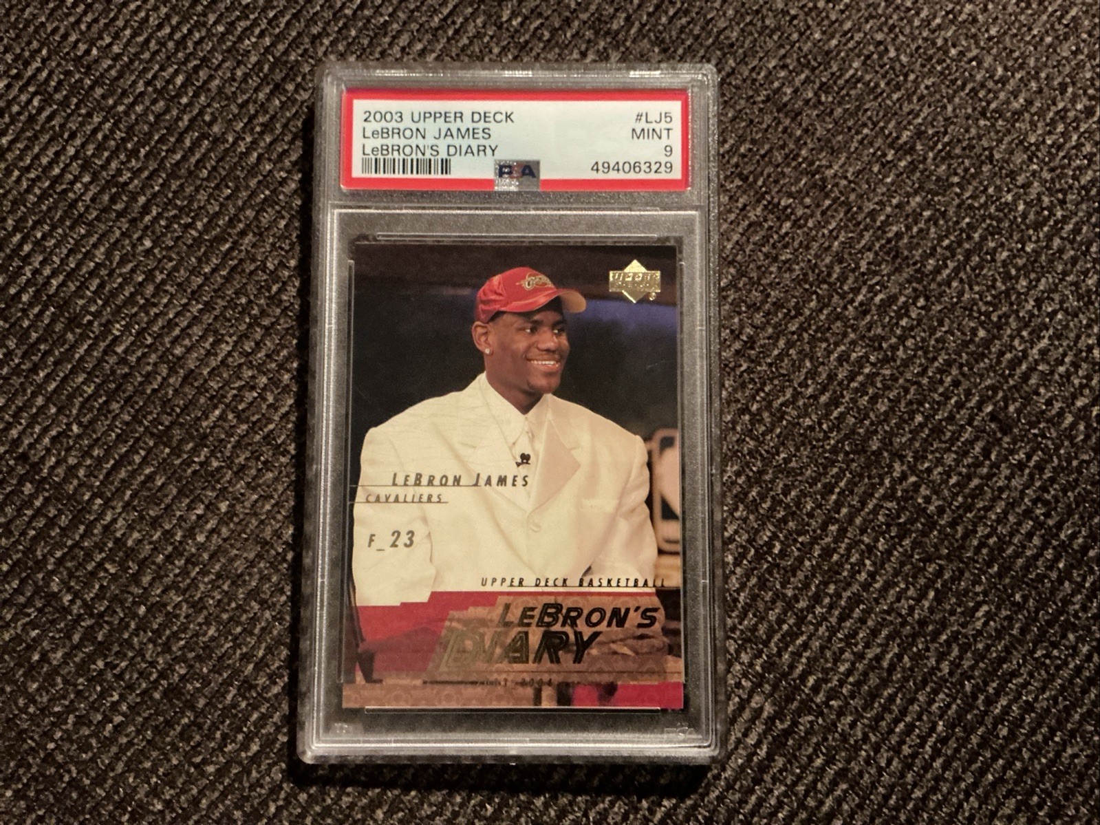 2003 UPPER DECK LEBRON'S DIARY #LJ5 LeBRON JAMES RC PSA 9