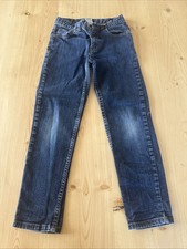 Faded Glory Kids Blue Cotton Denim Classic 5 Pocket Straight Leg Jeans Sz 10R