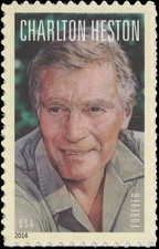 US Scott # 4892, Charlton Heston, Actor, 2014 Forever Stamp, MNH