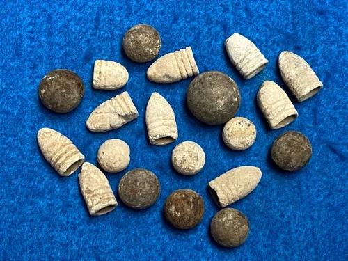 Group of 20 Dug Civil War Mini Balls and Canister Balls