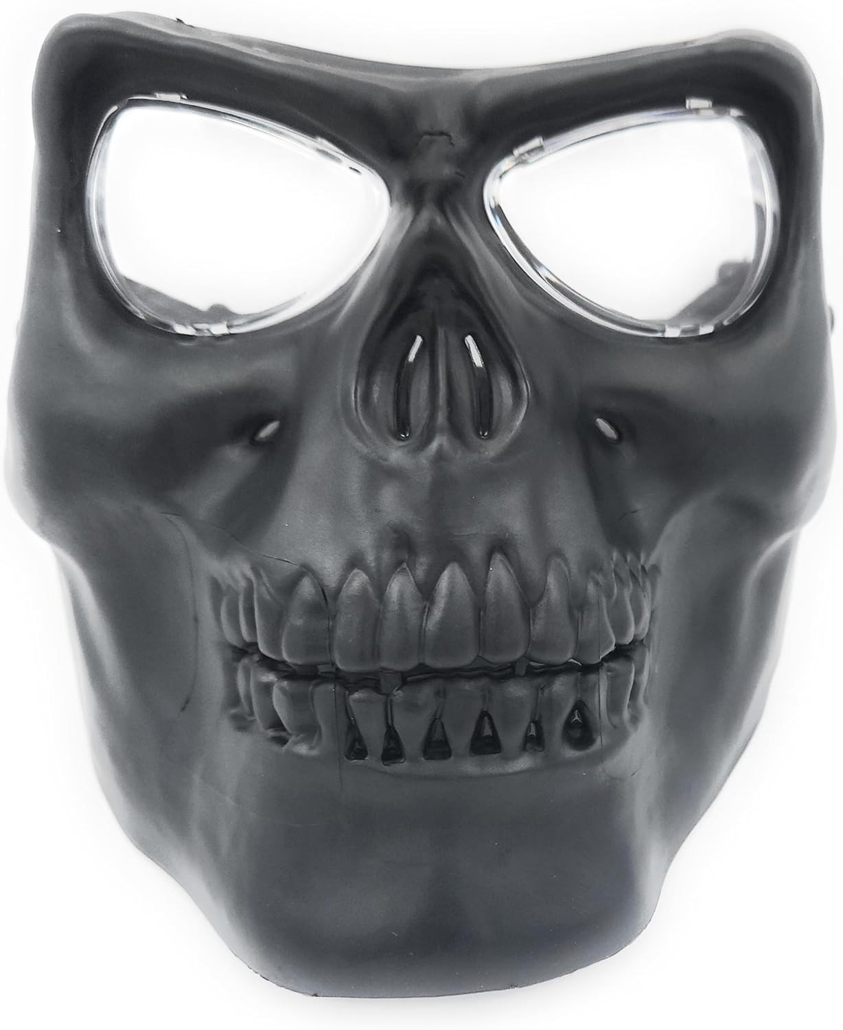 Mask Skull Full Face Mask Scary Halloween Party Skeleton Cosplay Costume- Black