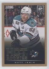 2013-14 Score Hot Rookies Gold Matt Irwin #618 2j8