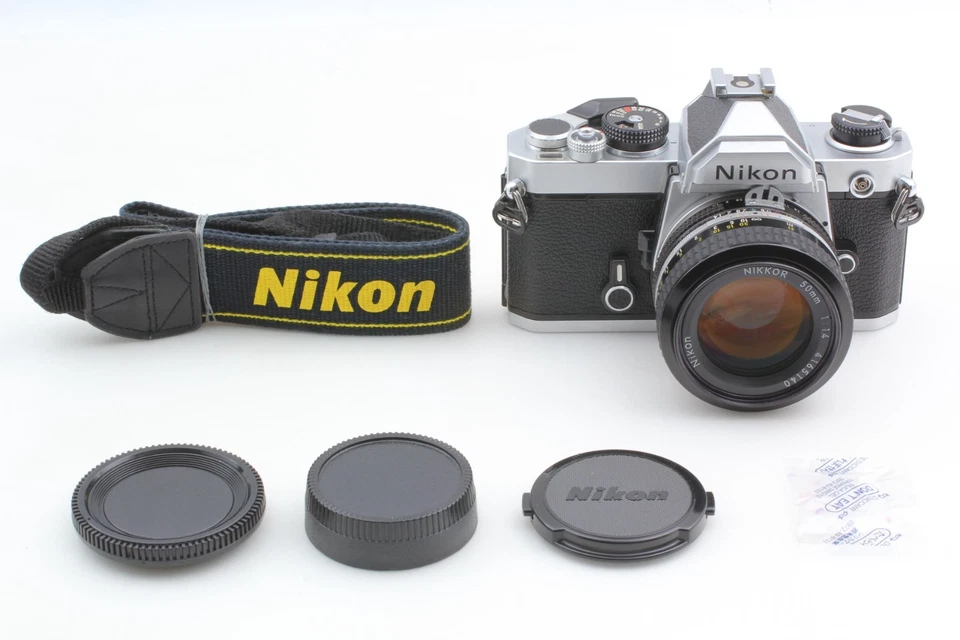 Read! 【Near MINT w/ Strap】 Nikon FM SLR Film Camera Ai 50mm F1.4 Lens From Japan - Image 2 of 4