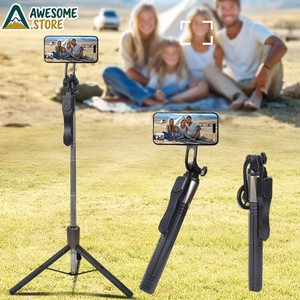 67in Trépied de téléphone magnétique & Stick de Selfie extensible 360° Support de rotation