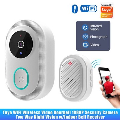 Tuya WiFi Wireless Video Doorbell 1080P Security Camera Two Way Night Vision