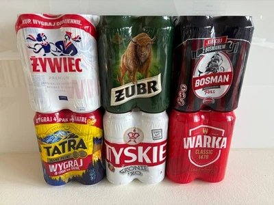 Polnische Biersorten 24x0.5l Dosen Premium Piwo Probierpaket 6 versch. Sorten