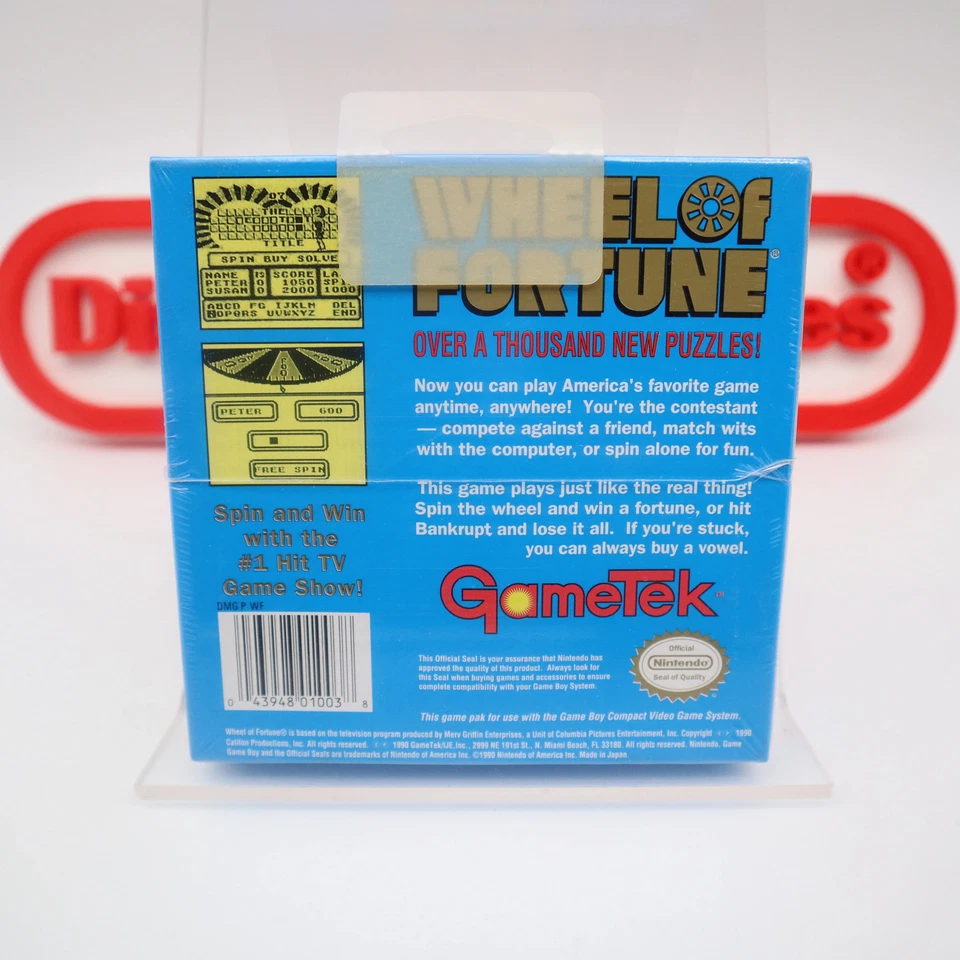 Game Boy Original WHEEL OF FORTUNE - NEW & Factory Sealed with Authentic H-Seam! - Image 4 of 4