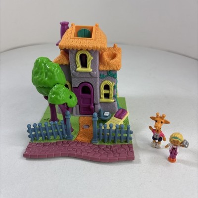 VTG 94 Bluebird Polly Pocket GIRAFFE HOUSE Animal Wonderland 2 Figures