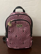 Luv Betsey Johnson Small Floral Backpack Mauve & Black