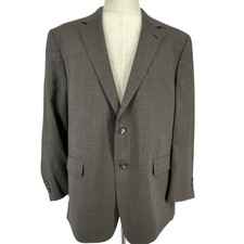 Jos. A. Bank Mens 46R Brown 100 Wool 2-Button Blazer Sport Coat Tailored Office