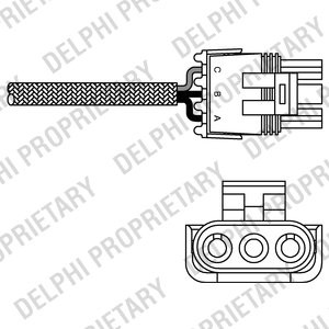 LAMBDA OXYGEN O2 SENSOR DELPHI ES10990-12B1 A FOR VAUXHALL CARLTON III - Picture 2 of 5