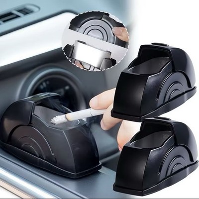 Mini Smell Proof Car Door Ashtray with Lid,Self-Adhesive Suitable for Most Cars