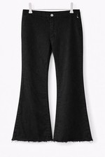 NWOT We The Free Black Wide Leg Jeans With Raw Hem Sz 30 Excellent D25 Nice