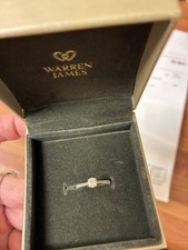Lab created 0.50 Carat, White Gold Engagement Ring