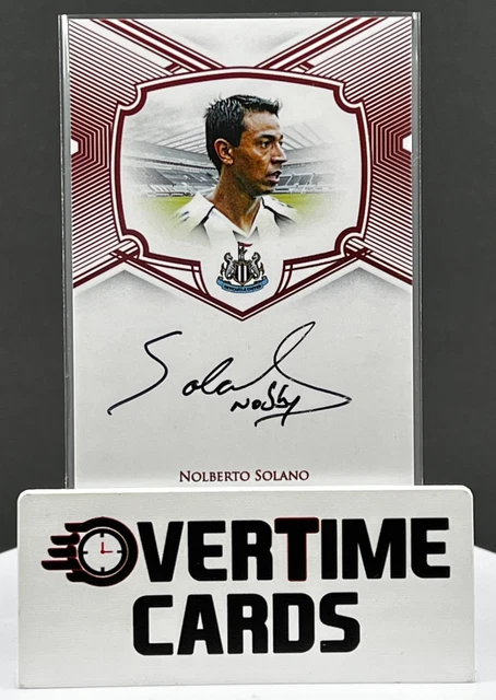 2024-25 Futera FX Newcastle Ink On-Card Autograph #05 Nolberto Solano Red 2/2