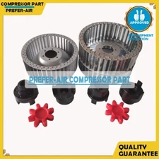 New Motor & Cooling Fan Coupling Set Fit For BECKER Vacuum Pump DVT3.80 KVT3.140