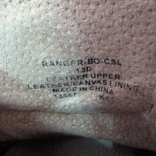 Polo Ralph Lauren Ranger Stiefel Größe 13D gewalktes Leder braun Schnalle Schnürsenkel - Bild 11 von 12