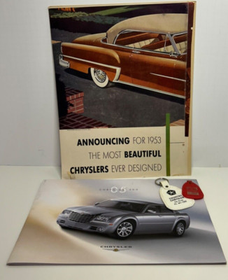 Vintage CHRYSLER Ads From 1953 & 2003  Also 2 Key Chains- Qty 4