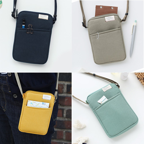 1x Side Bag Neck Cross Body Travel Passport Phone Camera Card Money