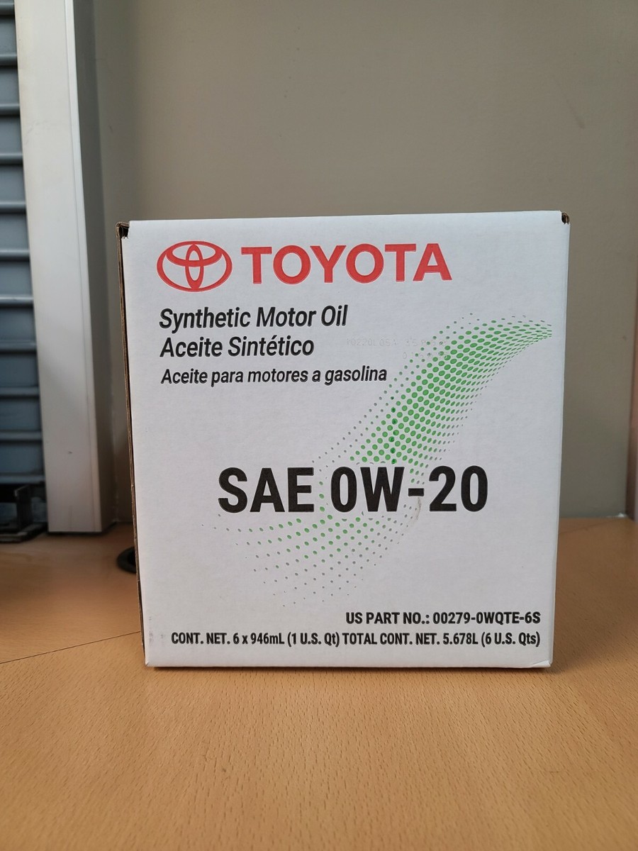 Toyota Lexus 0W-20 Full Synthetic Motor Oil 6qt | 002790WQTE01