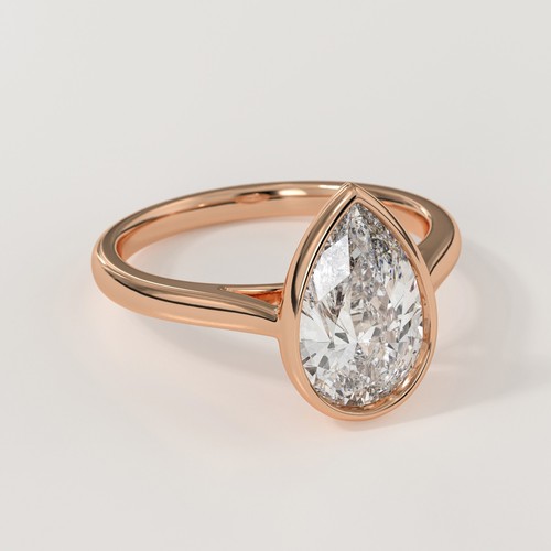 2.50 CT Pear Lab Grown Diamond Engagement Ring IGI Certified VS1 14k White Gold - 第 10/13 張圖片