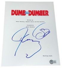Jim Carrey Jeff Daniels Signed Autograph Dumb and Dumber Movie Script Beckett