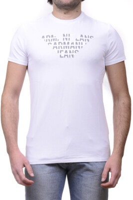 Armani Jeans AJ T-Shirt Sweatshirt Man White 6X6T836J0AZ 1100 Sz L