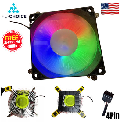 4pin RGB CPU Cooler Fans Heat Sinks for Intel LGA 1200/1156/1155/1151/1150
