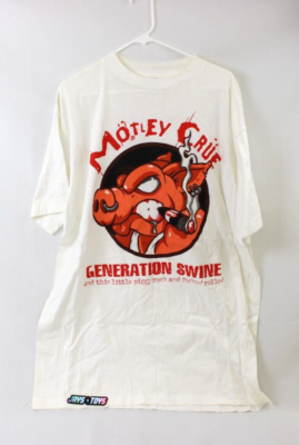 Motley Crue Generation Swine White T-Shirt Size XXXL | eBay