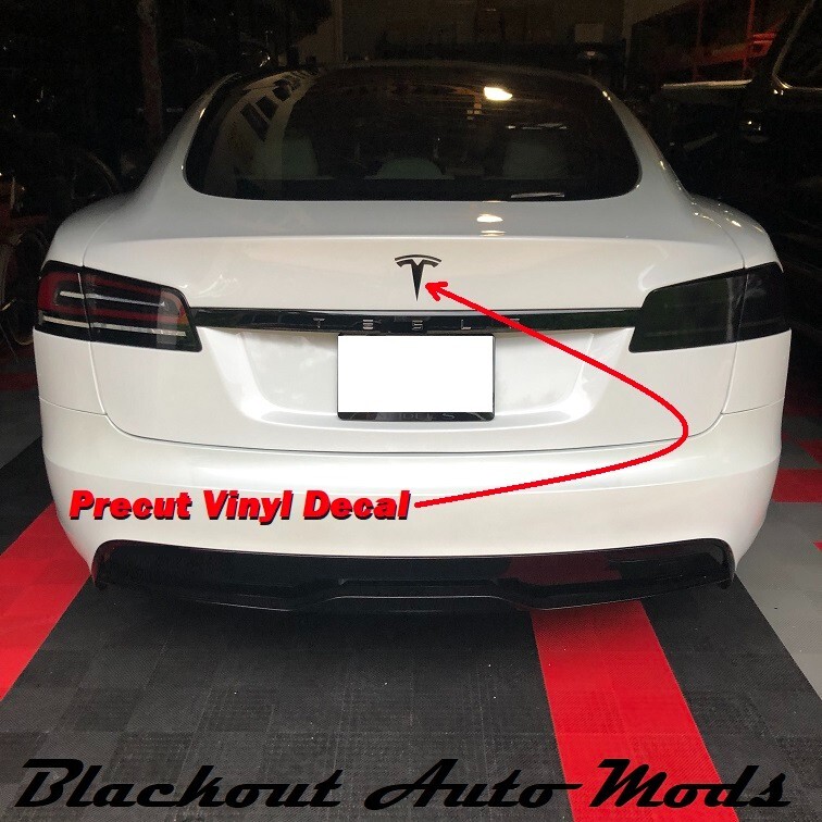 Coda Del Metallo 3D Della Parte Posteriore Dell'automobile Tronco Autoadesivo Dell'emblema Distintivo Delle Decalcomanie per Tesla Model S Modello 3 Modello X,Nero