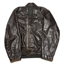 Vintage 50s Leather Motorcycle Biker Jacket