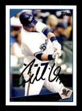 CASEY MCGEHEE SIGNED 2009 TOPPS #UH296 - ON-CARD AUTOGRAPH - MILWAUKEE BREWERS