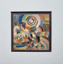 Sonia Delaunay "Electric Prisms"  matted offset Lithograph Print  1991