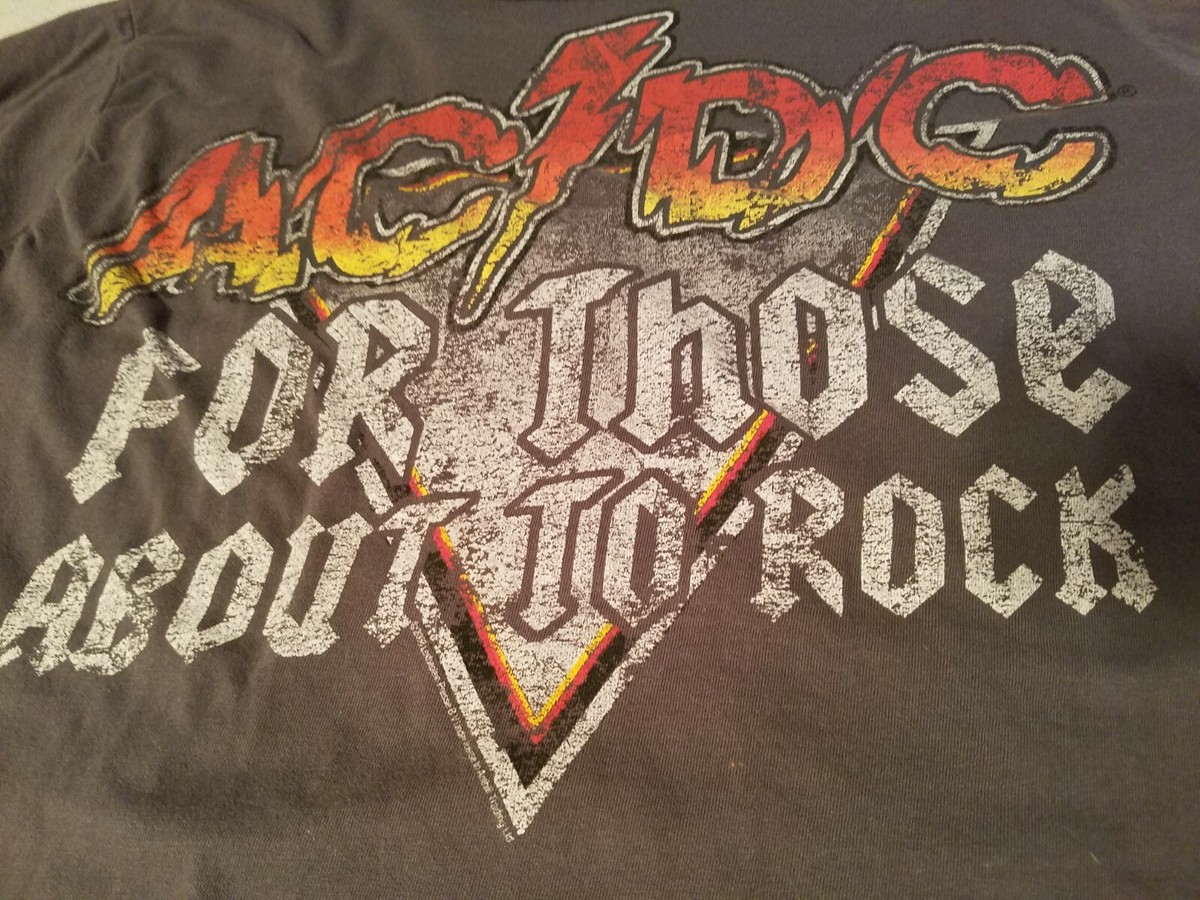AC/DC Back in Black Band T-shirt | Rockware Cotton Tee | Size M