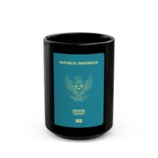 Indonesia Passport - Black Coffee Mug