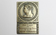 Siegerplakette Mannschafts-Verfolgungsrennen - 10.10.1937 - Argo 1886 - Rarit&auml;t!