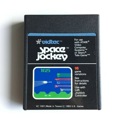 Space Jockey Atari 2600 Videogame Cartridge by Vidtech.