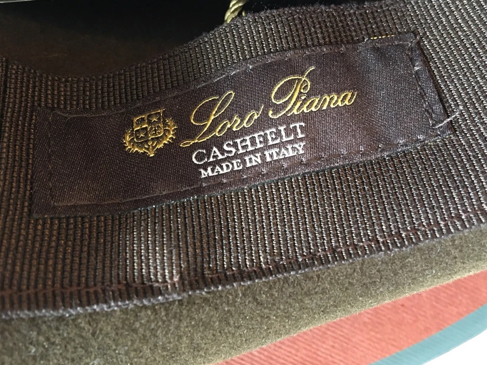 $700 Loro Piana Hombre Marrón Burt Cashfelt Sombrero Talla 56 cm, 22” Hecho en Italia Foto 4 de 4