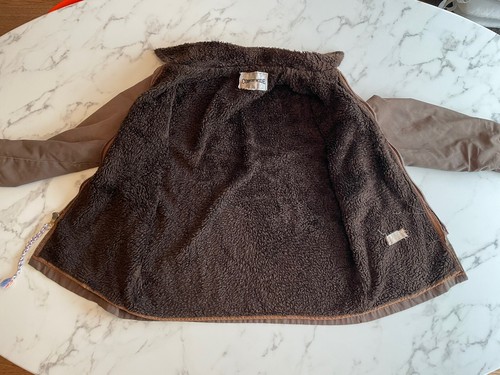 Vintage 60s/70s Brown Canvas Distressed Chore Work Jacket 42 Large Country Wide - Picture 8 of 12
