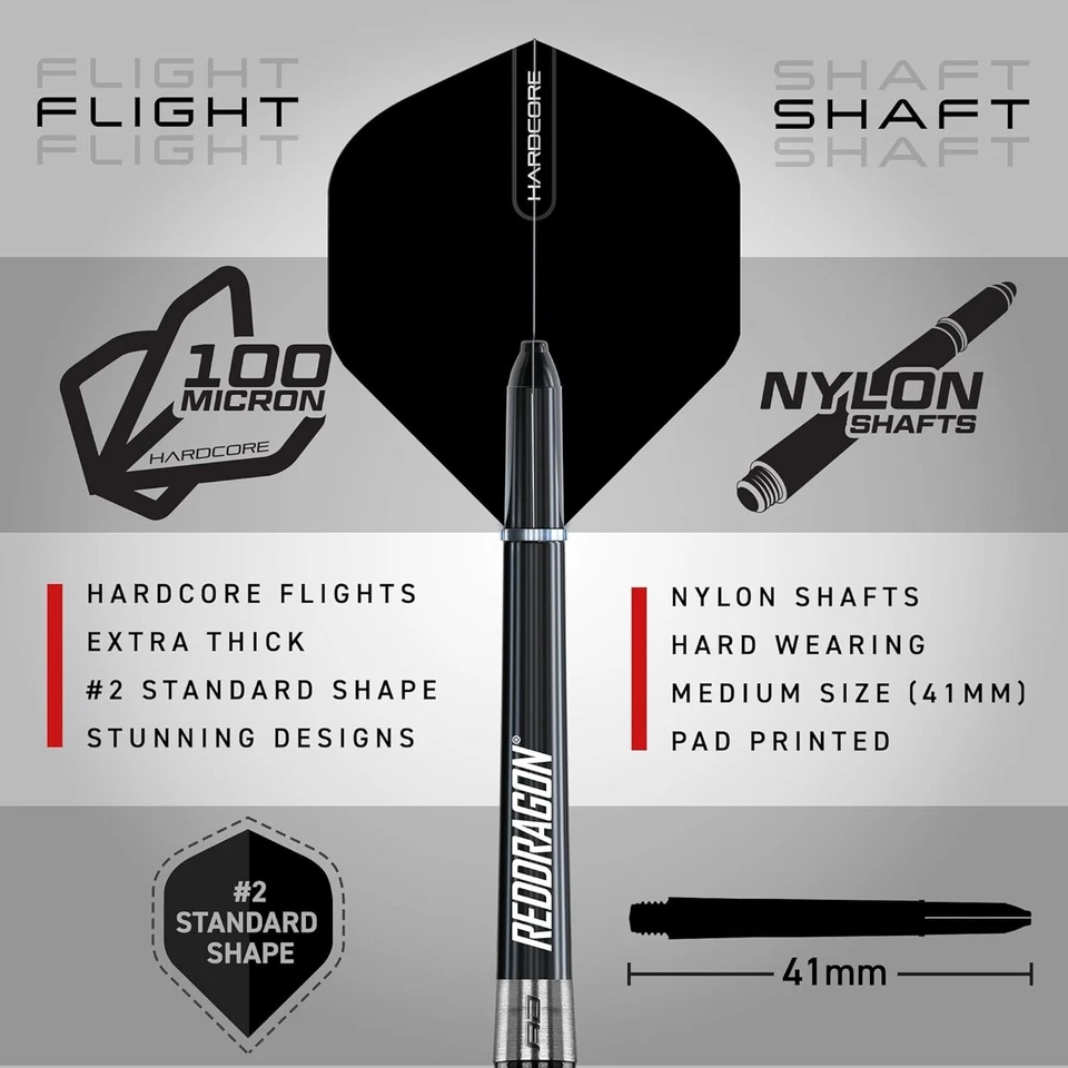 RED DRAGON Pegasus Tungsten Soft Tip Darts Set (Dartpfeile) - 18g or 20g - - Bild 3 von 4