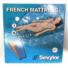 SEVYLOR French Mattress Pool Float 78"x28" NOS NEW Summer Inflatable Lounge T07