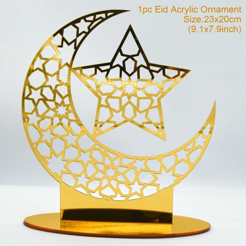 Eid Mubarak Ramadan Kareem Decorations Acrylic Ornament Boxes Balloons Banner SW - Picture 14 of 20