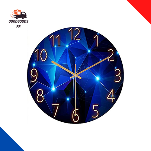 Horloge Sans Tic-tac Horloge Murale GERHWASH Sans Bruit - Pendule Goutte De Pluie - Design Bois Moderne - Salon Et Bureau Horloge Pendule Bois GERHWASH