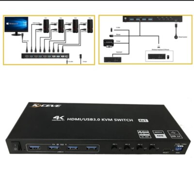 HDMI/USB3.0  KVM Switch Multi-function Splitter Switch Game live screen splitter