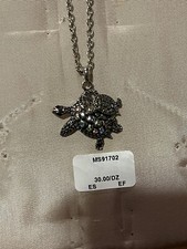 NEW  Rhinestone Turtle with Silver Baby turtle on back Necklace  BRAND NEW